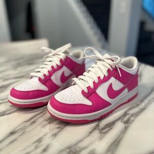 Hot pink Nike dunks